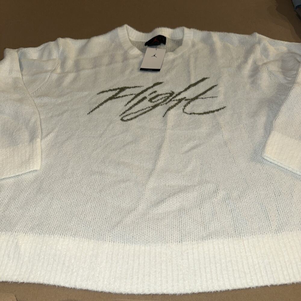 Jordan Flight Men’s XXL Heritage Crop White Jumper Sweater Mens